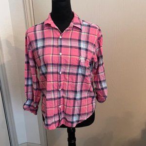 Ralph Lauren Pink Plaid Button Down Long Sleeve Shirt